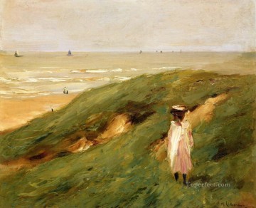 dune near nordwijk with child 1906 Max Liebermann German Impressionism Oil Paintings
